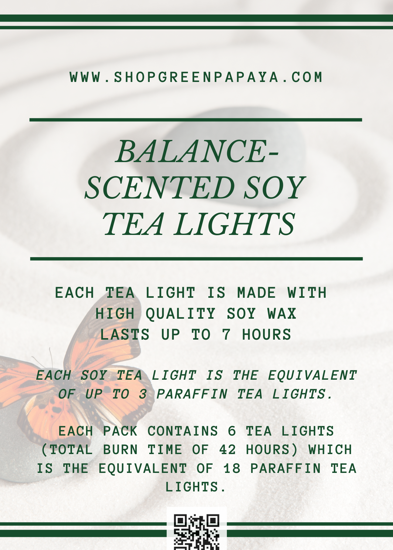 Balance Scented Soy Tea Light (NEW!)
