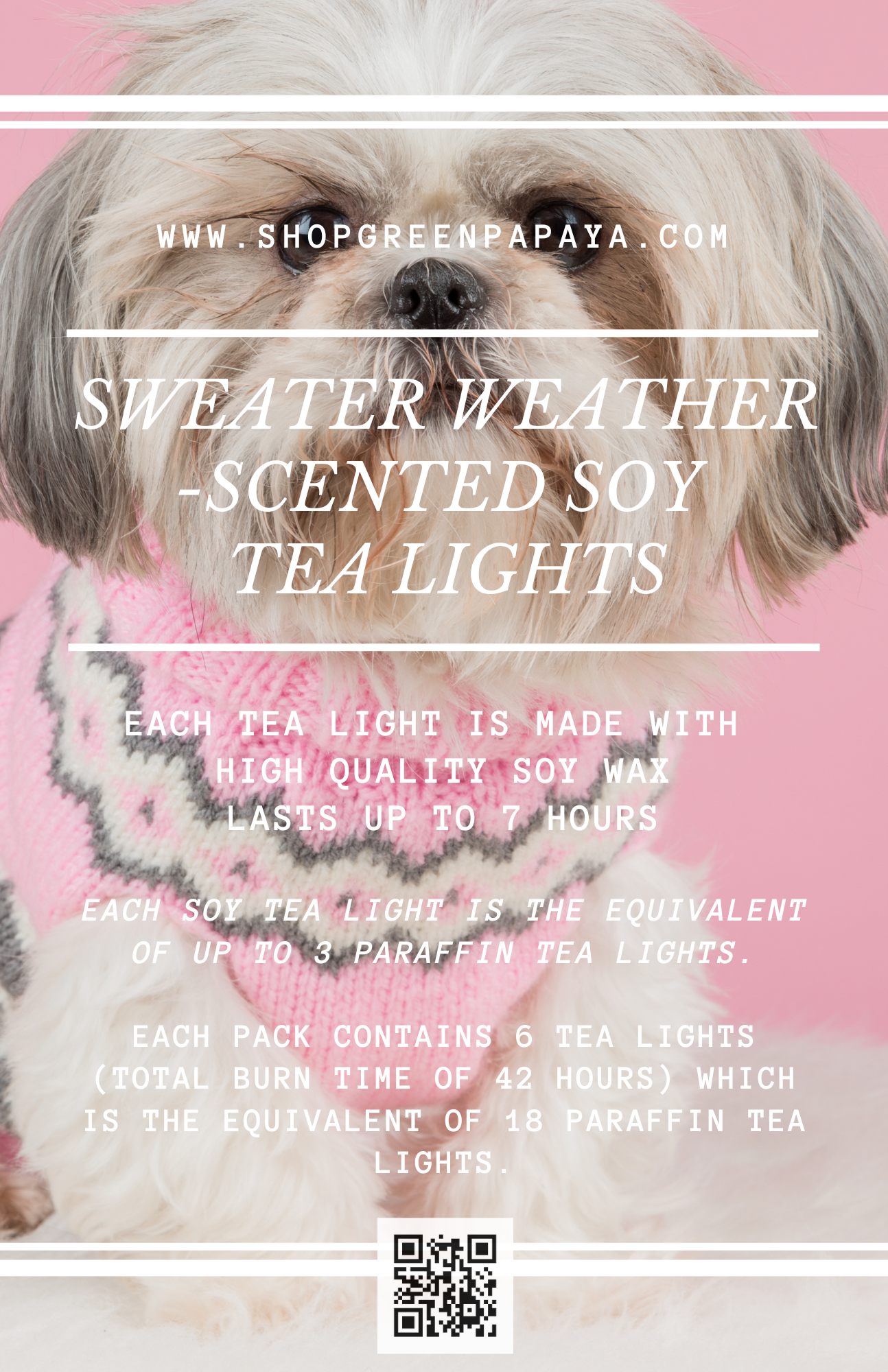 Sweater Weather Scented Soy Tea Light (NEW!)