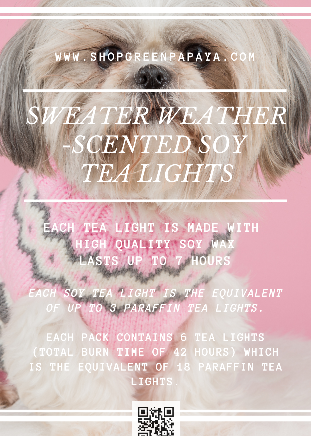 Sweater Weather Scented Soy Tea Light (NEW!)