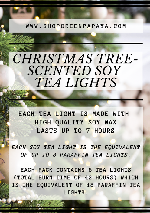 Christmas Tree Scented Soy Tea Light