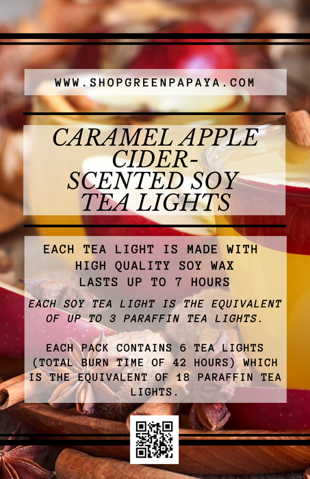 Caramel Apple Cider Scented Soy Tea Light (NEW!)