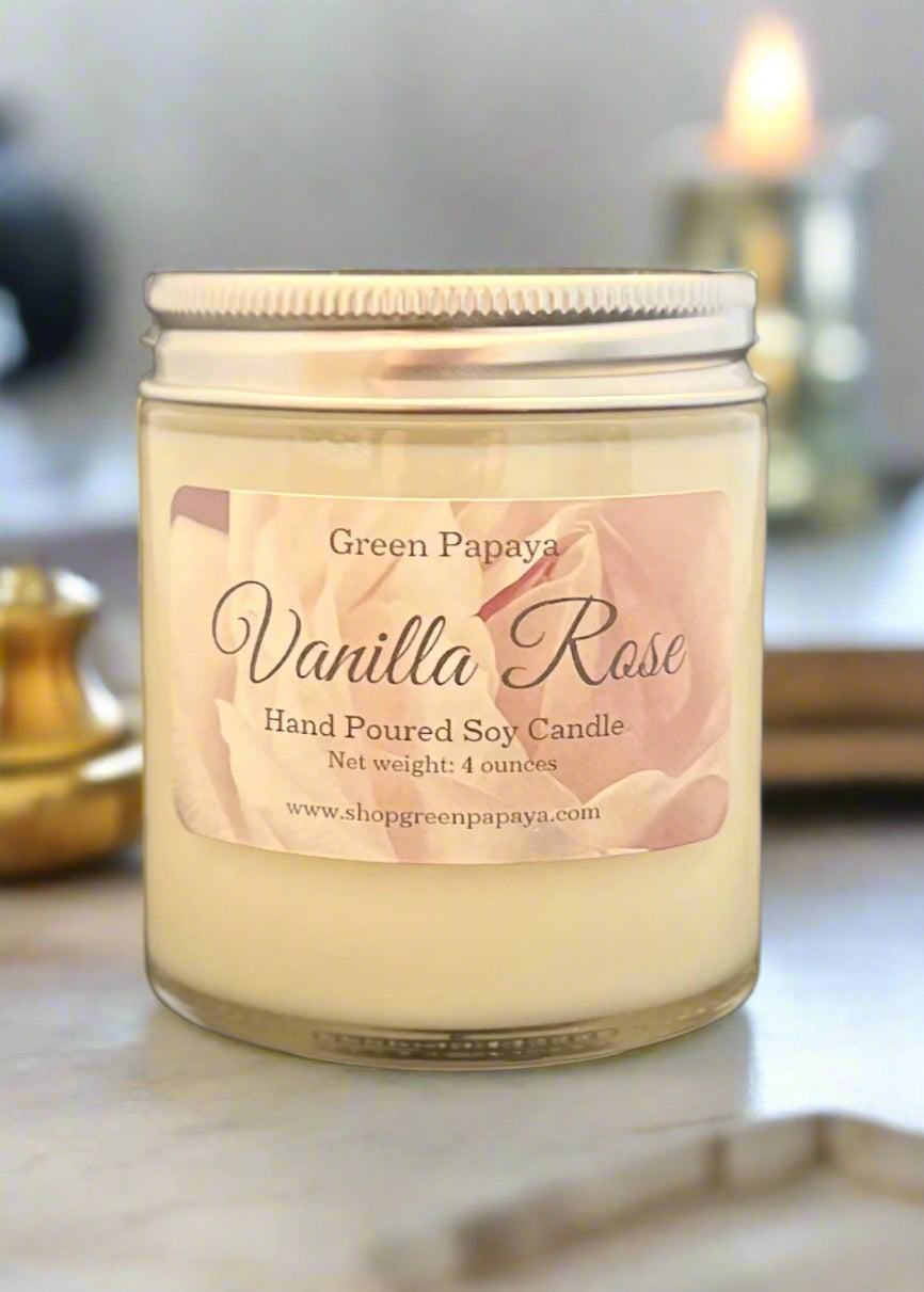 Vanilla Rose Scented Candle (NEW!)
