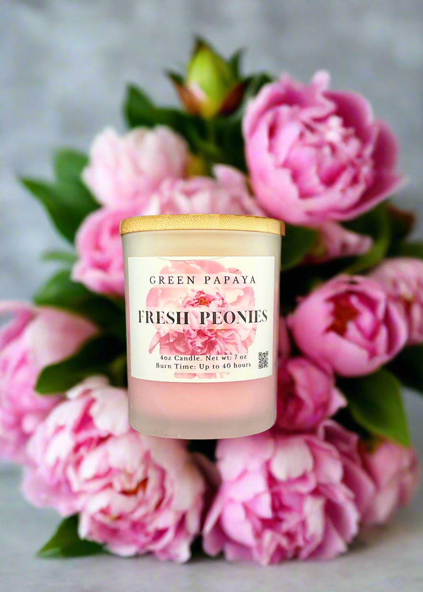 Fresh Peonies Scented Candle