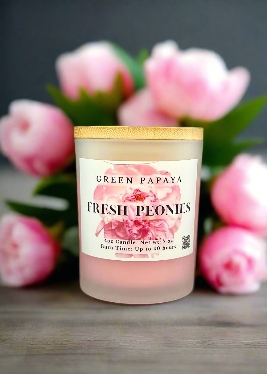 Fresh Peonies Scented Candle