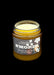 S'mores candle in a glass jar with a label on a dark background