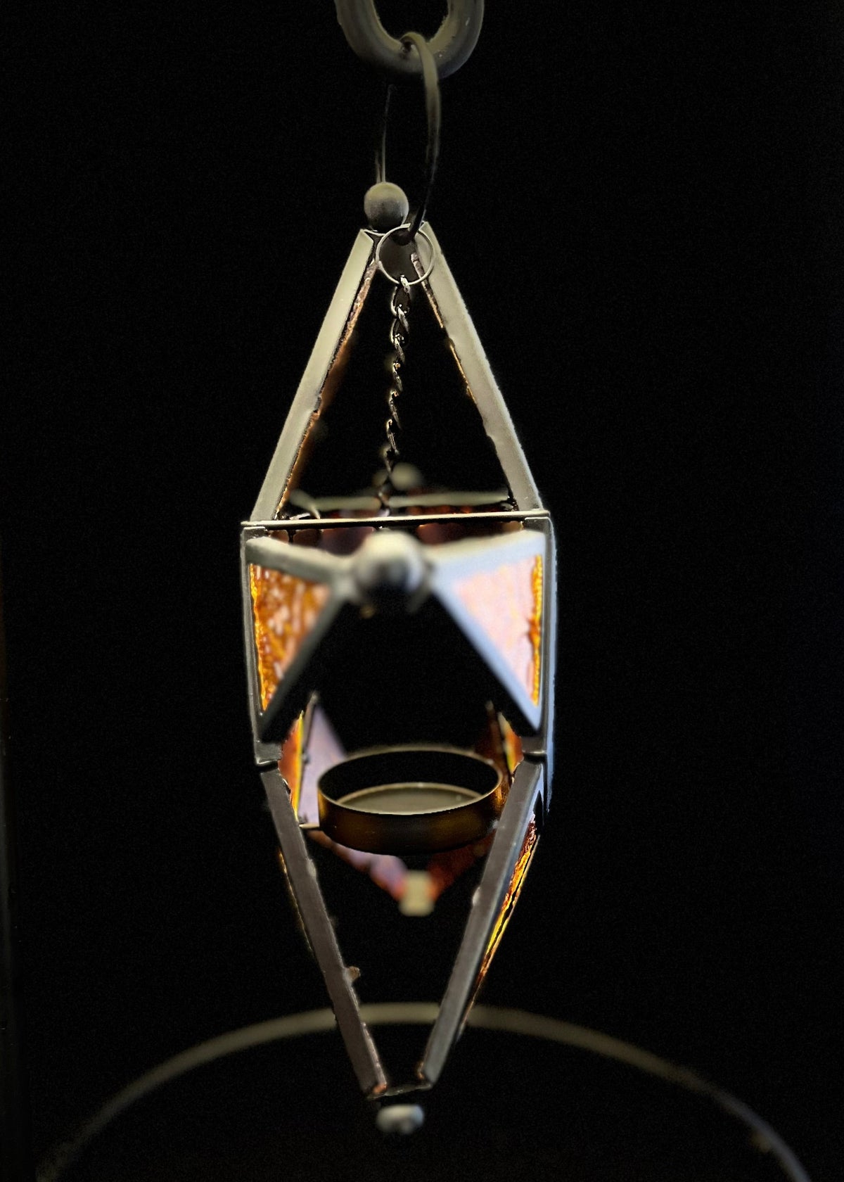 Tealight Holder - Orange Christmas Star Lantern (NEW!)