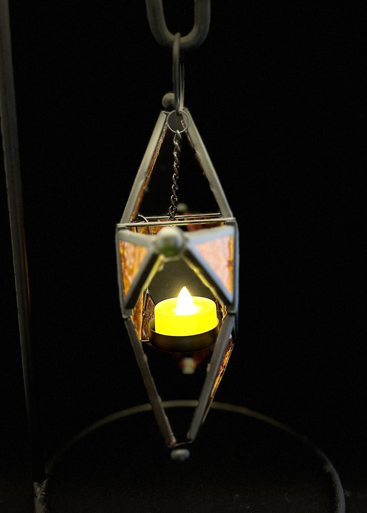 Tealight Holder - Orange Christmas Star Lantern (NEW!)