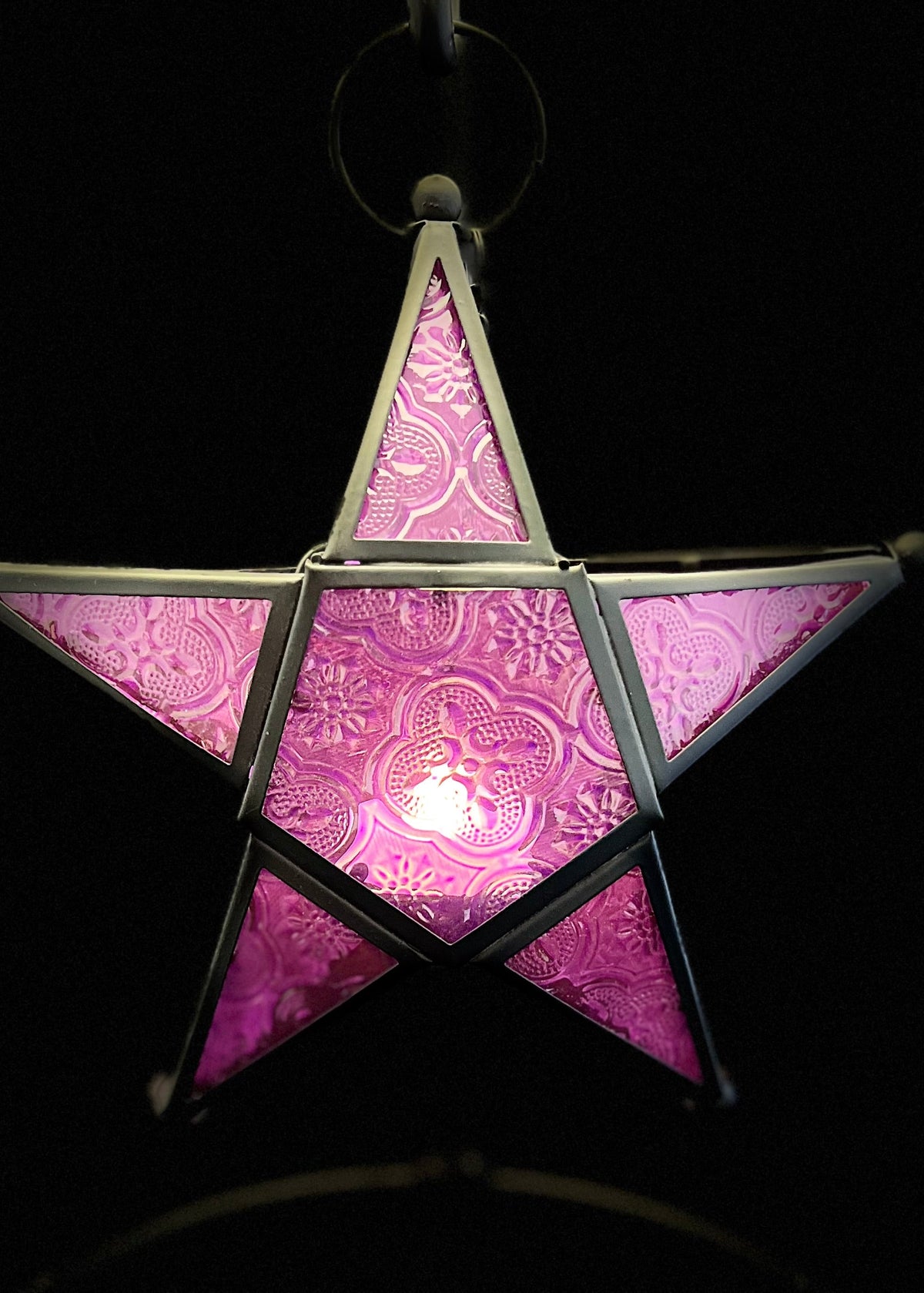 Tealight Holder - Purple Christmas Star Lantern (NEW!)