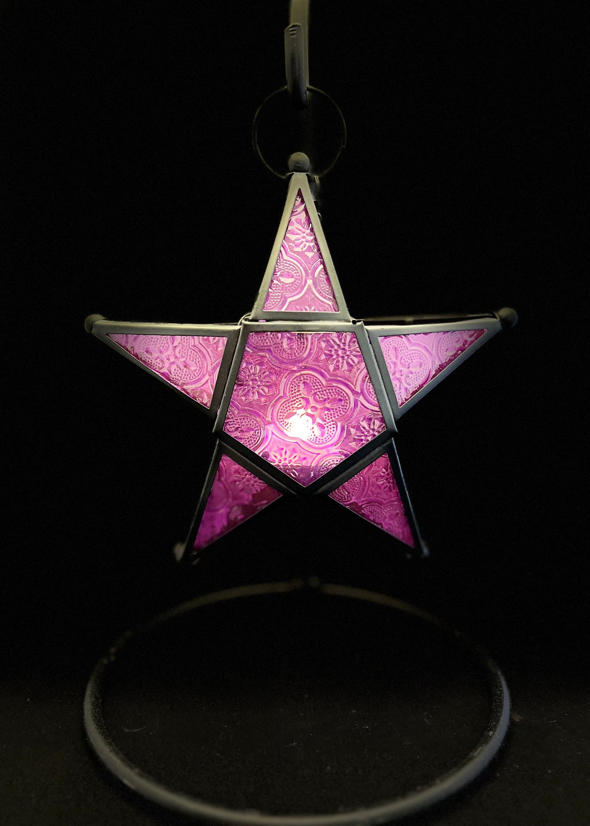 Tealight Holder - Purple Christmas Star Lantern (NEW!)