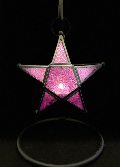 Tealight Holder - Purple Christmas Star Lantern (NEW!)