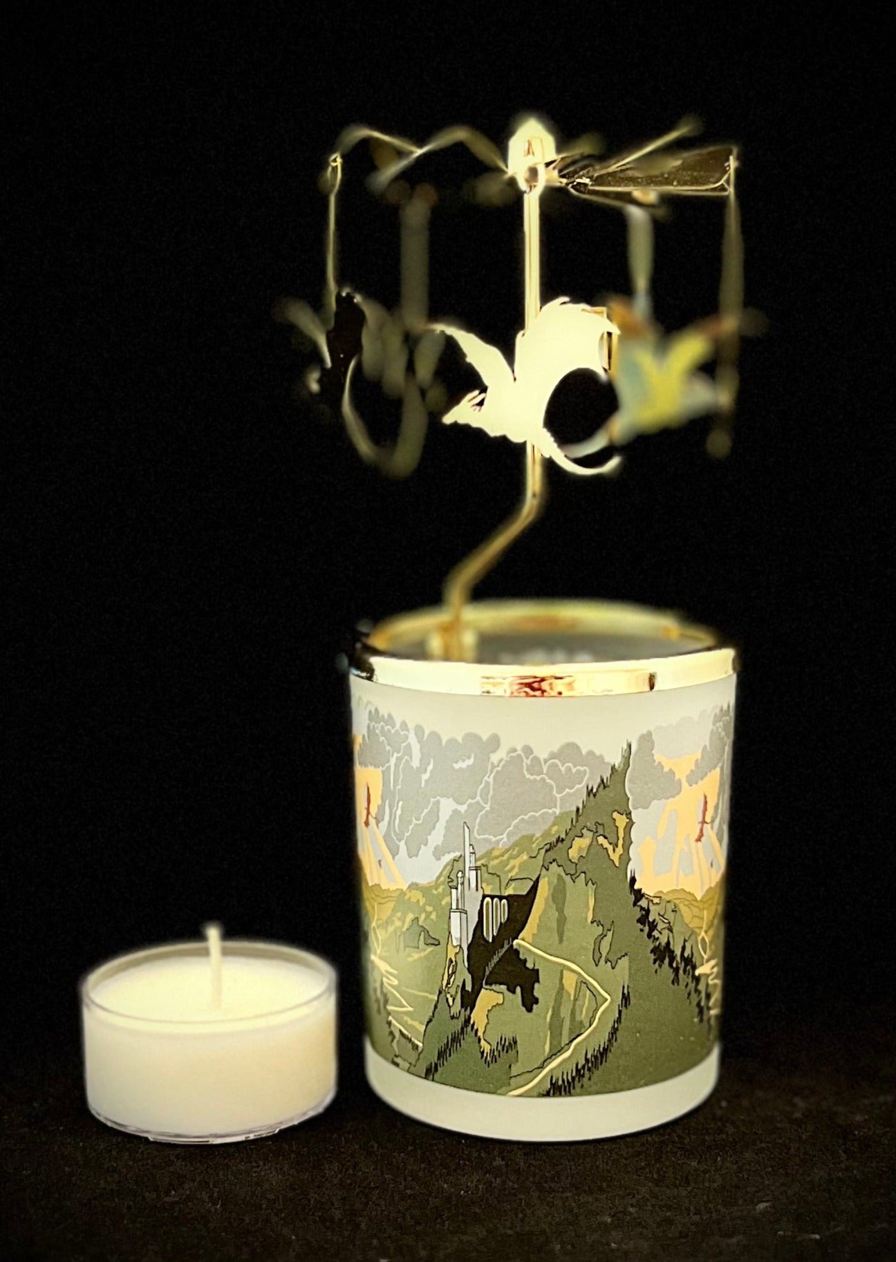 Candle Carousel - The Golden Dragon