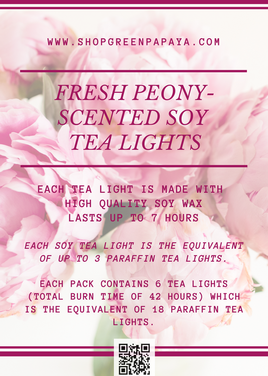 Peony Scented Soy Tea Light (NEW!)