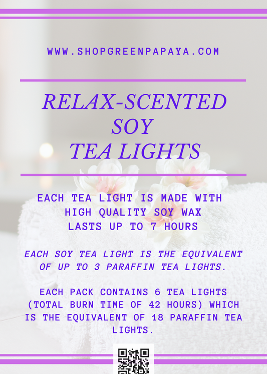 Relax Scented Soy Tea Light (NEW!)