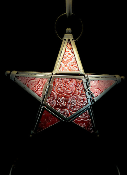 Tealight Holder - Red Christmas Star Lantern (NEW!)