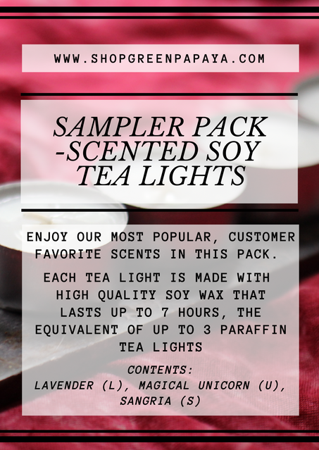 Sampler Pack Scented Soy Tea Light (NEW!)