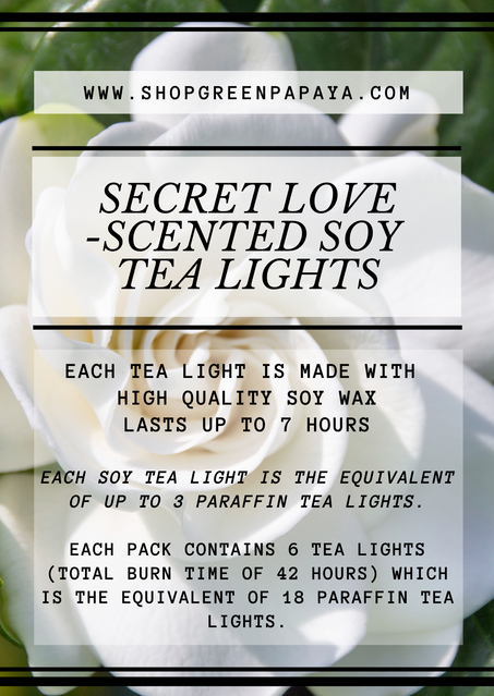Secret Love Scented Soy Tea Light (NEW!)