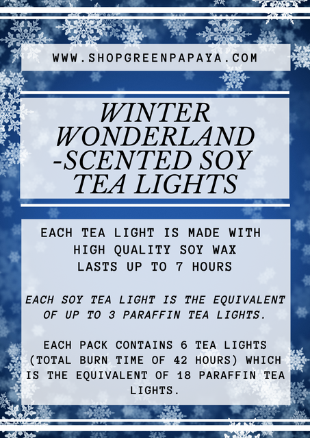 Winter Wonderland Scented Soy Tea Light (NEW!)