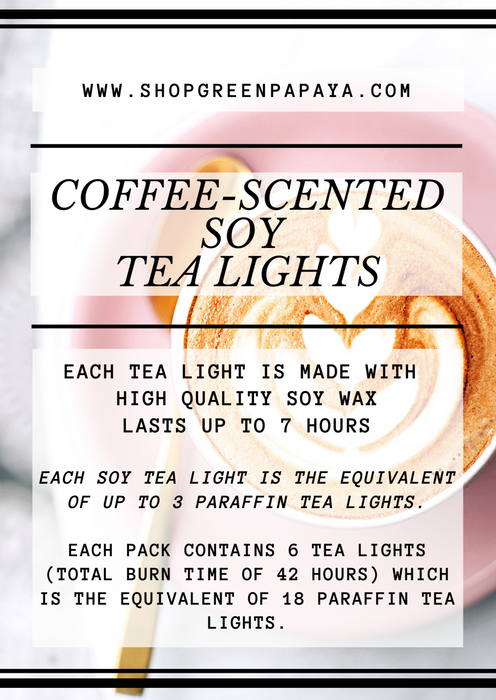 Coffee Scented Soy Tea Light