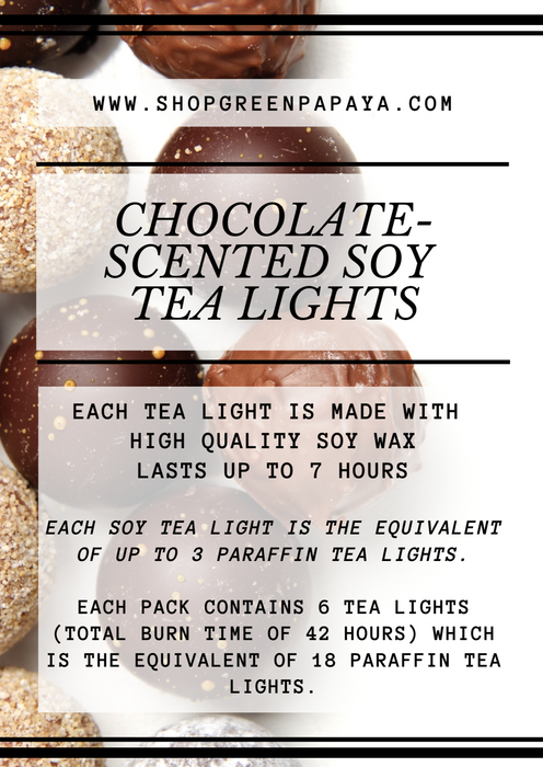 Chocolate Scented Soy Tea Light