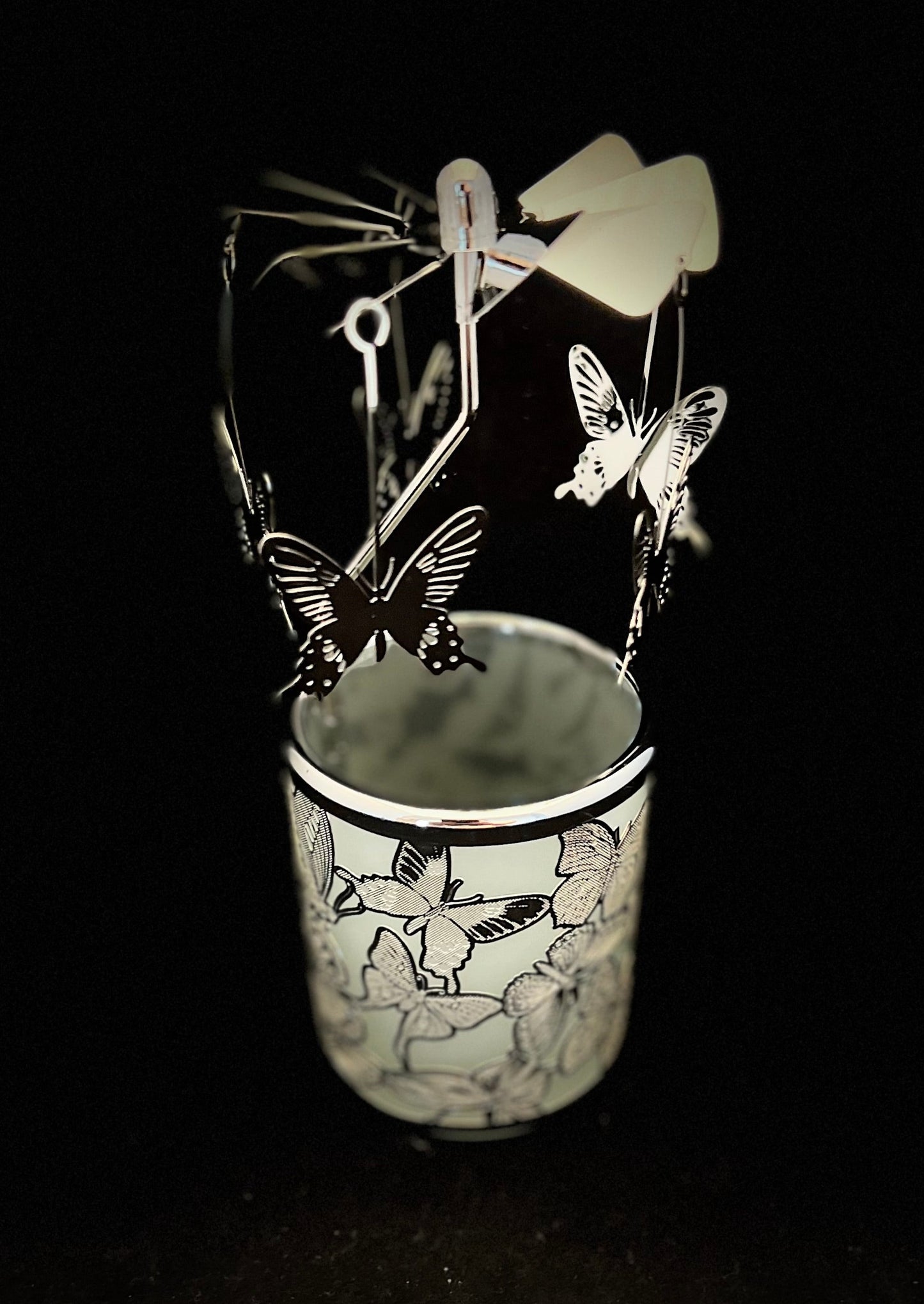 Candle Carousel - The Silver House of Butterflies