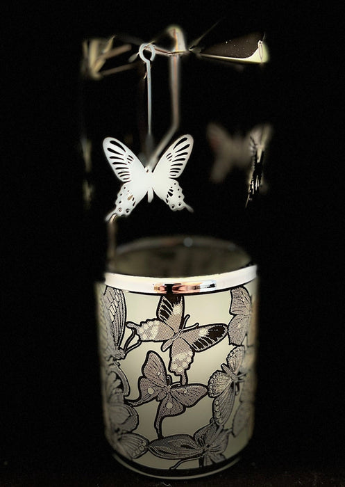 Candle Carousel - The Silver House of Butterflies