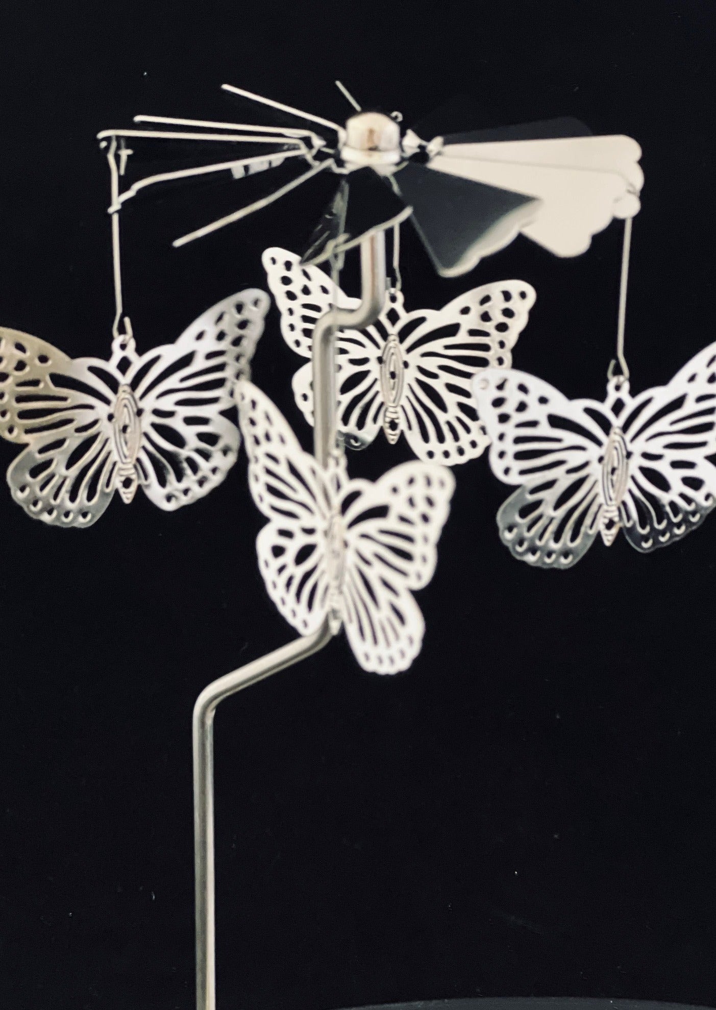 Candle Carousel - The Silver Butterflies