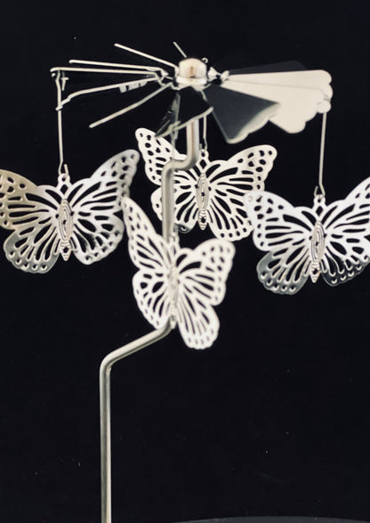Candle Carousel - The Silver Butterflies