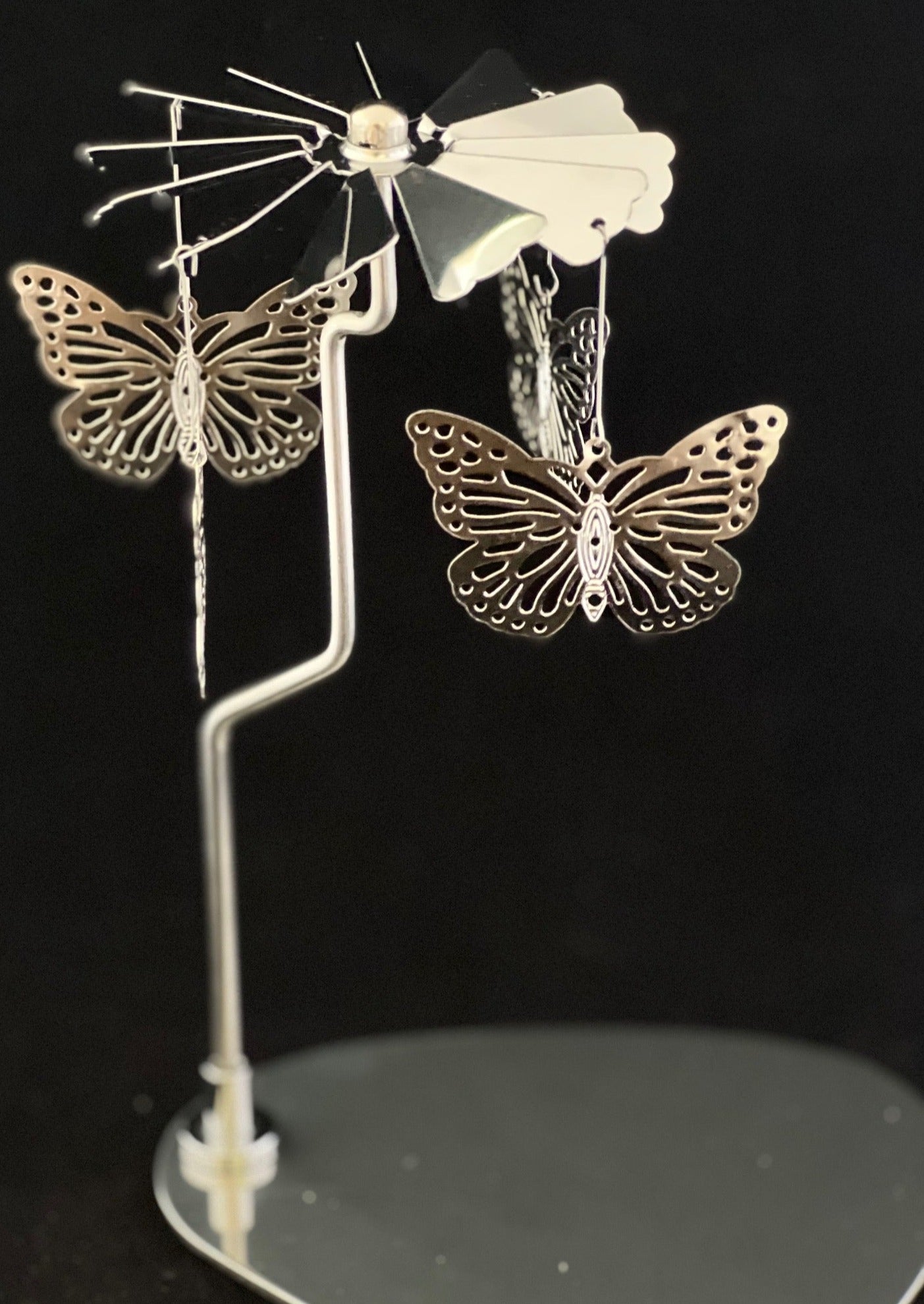 Candle Carousel - The Silver Butterflies