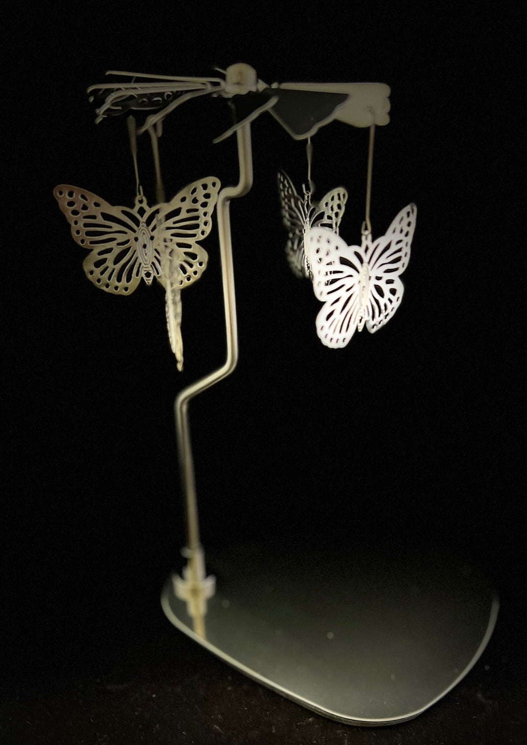 Candle Carousel - The Silver Butterflies