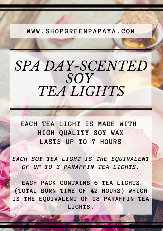 Spa Day Scented Soy Tea Light