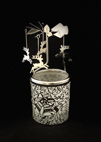 Candle Carousel - The Silver Reindeers