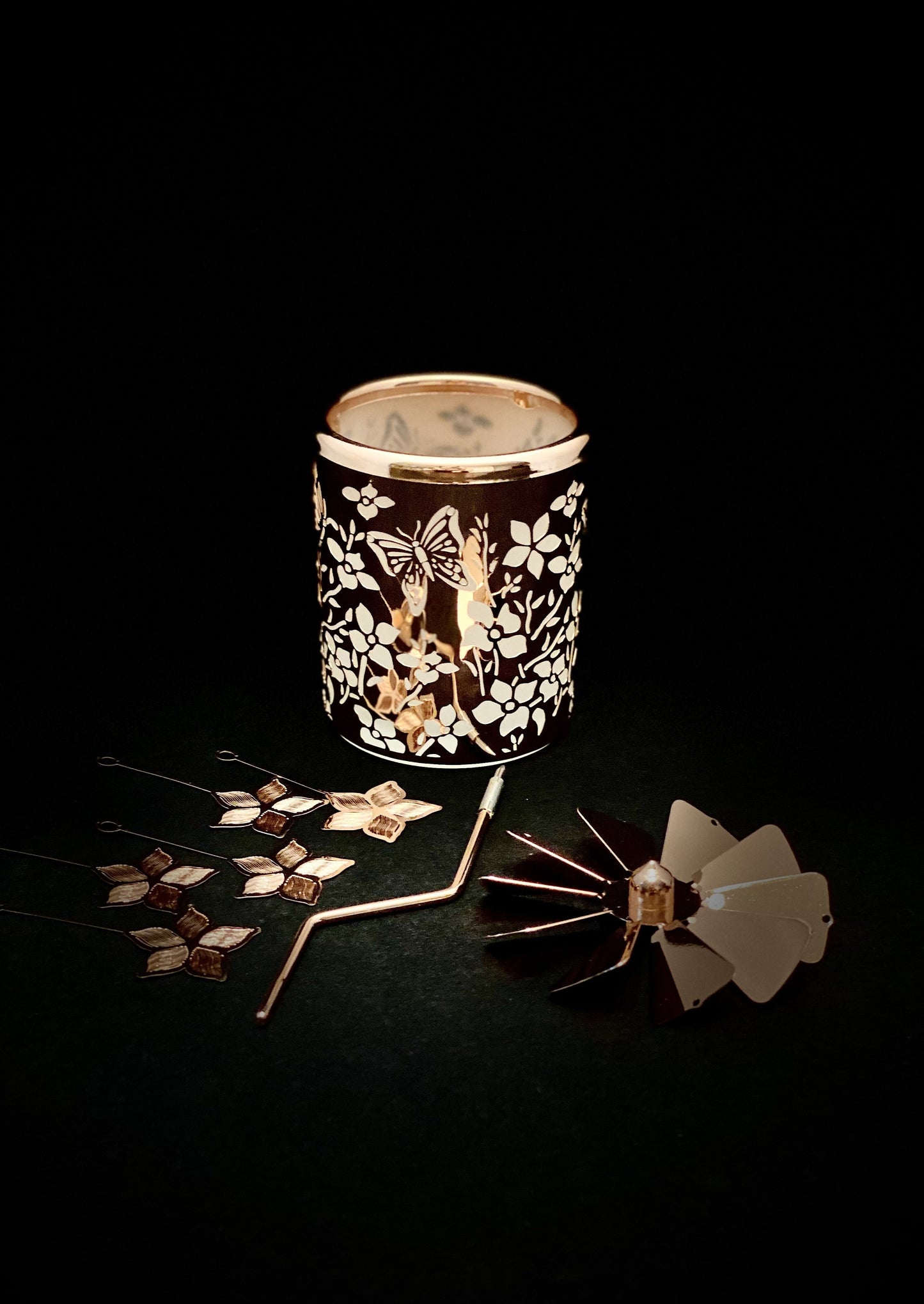 Candle Carousel - The Rose Gold Garden