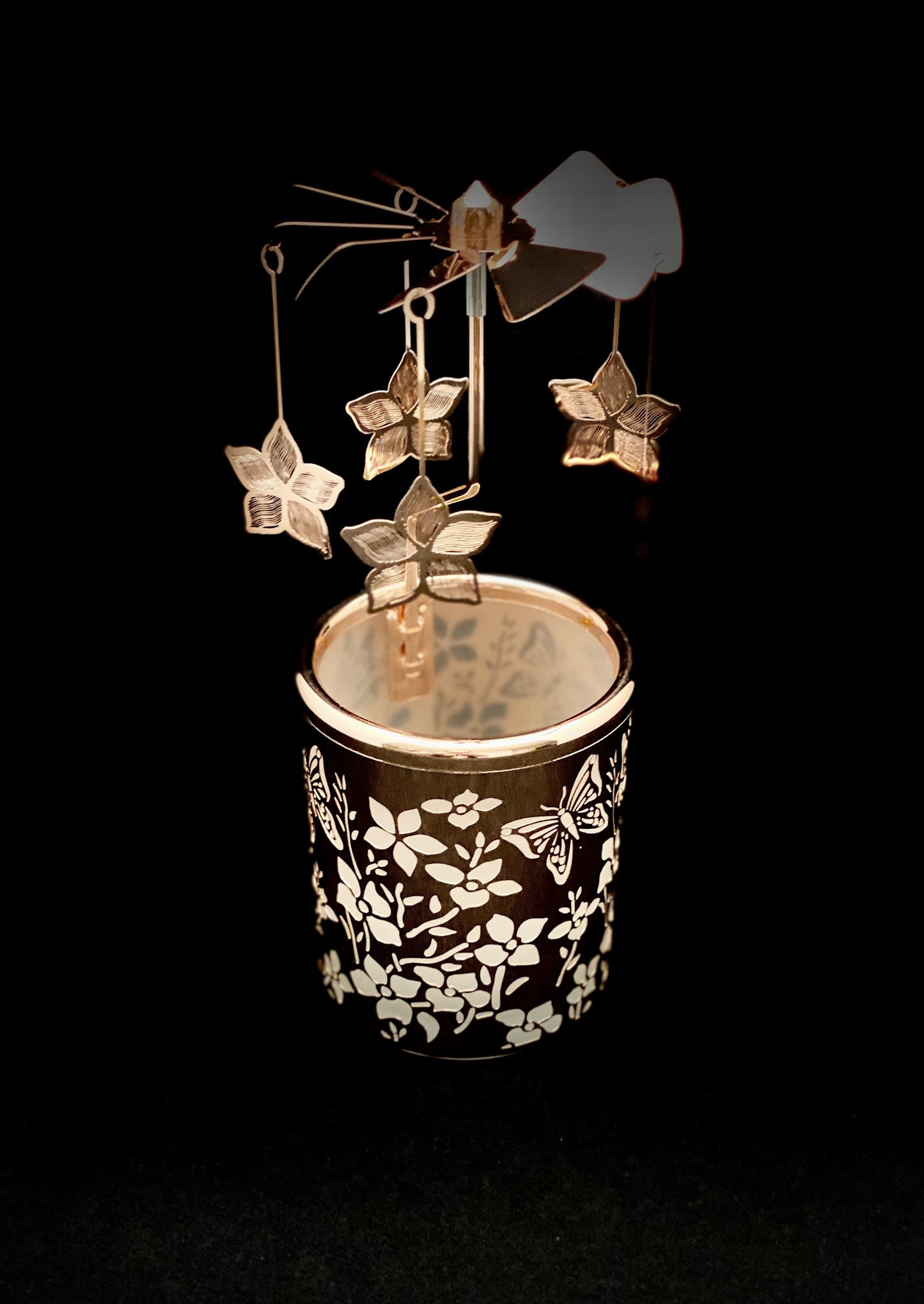 Candle Carousel - The Rose Gold Garden